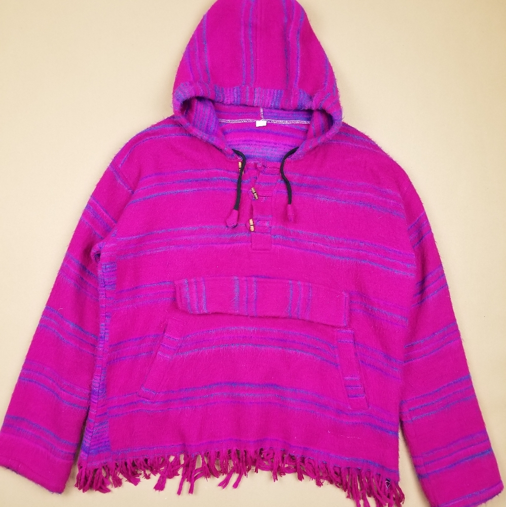 VTG 90's 00's Aztec Indigenous Pullover Hot Pink B